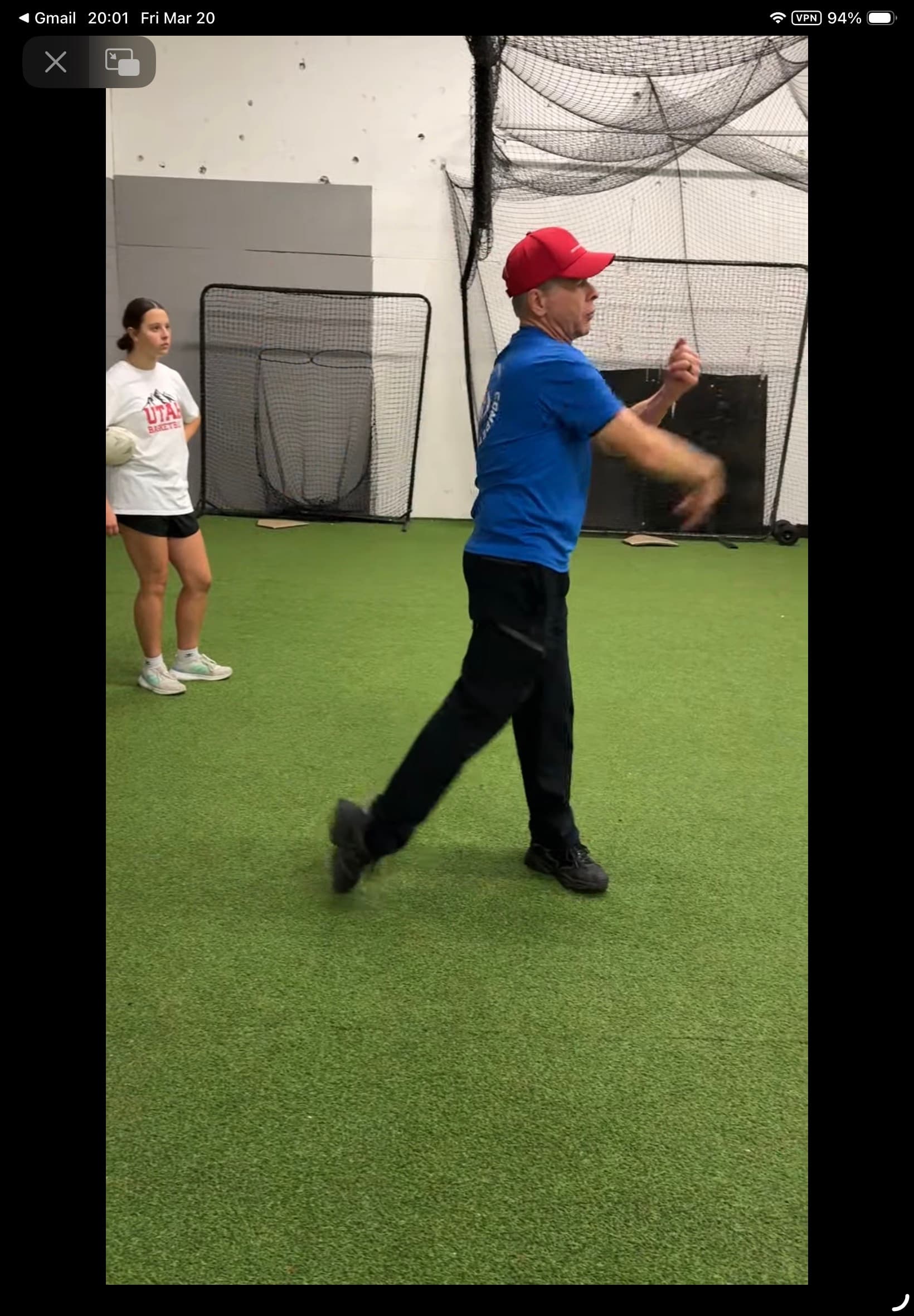 Coach Steve coaching an athlete